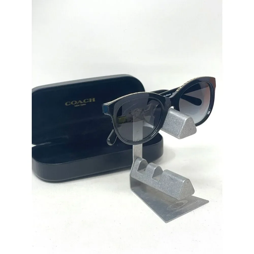 Coach Sunglasses Women's HC8297U Black Frame - Grey Gradient Lens 52-19-140mm